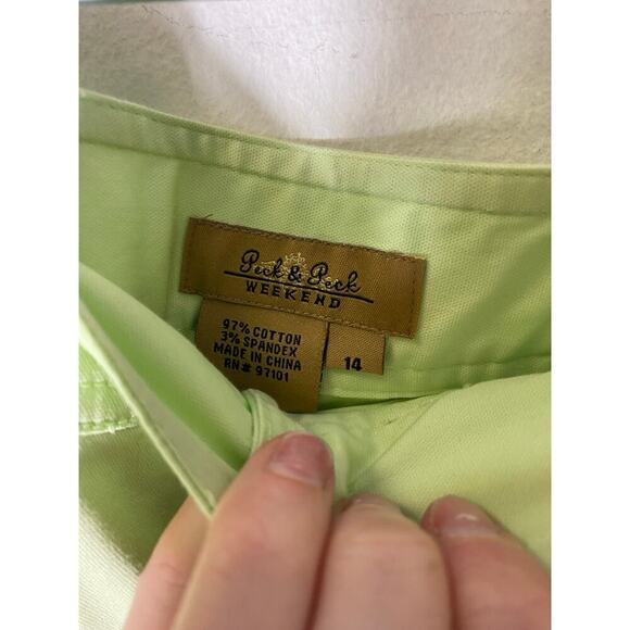 Peck and Peck Green Slacks Sz 14 - Picture 3 of 3